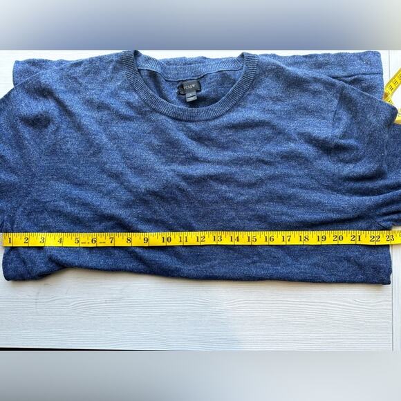 J. Crew 100% Cotton Crew Neck Pullover Sweater Size L Navy - Picture 3 of 7